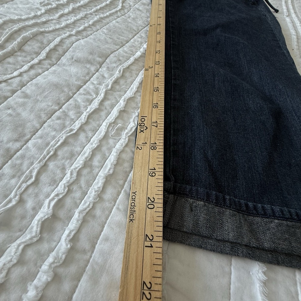 Old Navy Mid Rise Crop Wide Leg Blue Jeans 12 Clean Girl Scandi Street Dark Wash - Picture 15 of 16